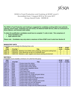 SVQ 2 in Food Production and Cooking