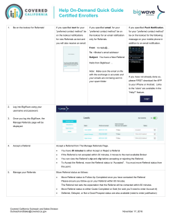 Quick Guide - Covered California