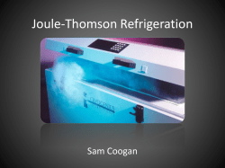 Joule-Thompson Refrigeration - T