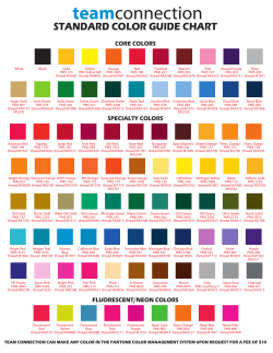 standard color guide chart