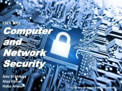 Lect 10 - Internet Security