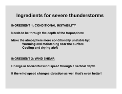 Ingredients for severe thunderstorms