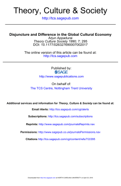 Disjuncture and Difference in the Global Cultural