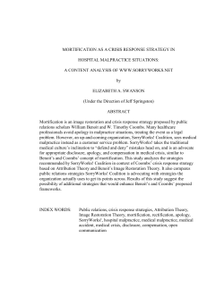mortification as a crisis response strategy