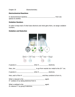 Electrochemistry Lecture Guide