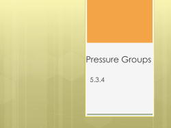 Pressure Groups - PowerPoint Presentation