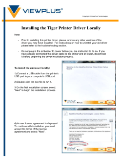 Installing the Tiger Printer Driver Locally