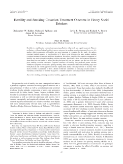 Hostility and Smoking Cessation Treatment Outcome in