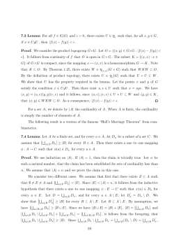 7.3 Lemma For all f &isin; K(G) and ǫ > 0, there exists U &isin; &eta;e such that