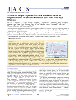 A Series of Simple Oligomer-like Small Molecules Based on