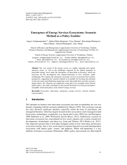 Emergence of Energy Services Ecosystems