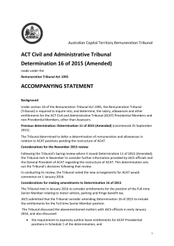 ACAT - ACT Remuneration Tribunal