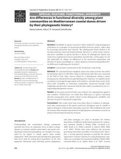 Are differences in functional diversity among plant communities on