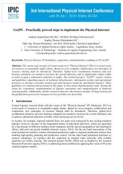 Go2PI &ndash; Practically proved steps to implement the Physical Internet