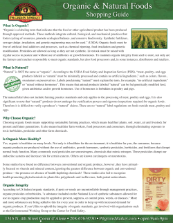 Shopping Guide to Organic Foods
