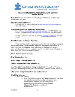 Please submit this form by email to: mt@cureautismnow