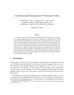 Can Shortest-path Routing and TCP Maximize Utility - Netlab