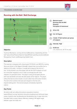 TRAINING EXERCISE Running with the Ball / Ball Exchange
