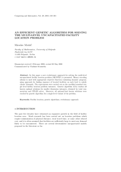 AN EFFICIENT GENETIC ALGORITHM FOR SOLVING THE MULTI
