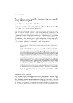 The use of flow cytometry in the biosystematics, ecology