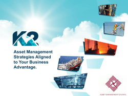 Asset Management Strategies Aligned to your Business