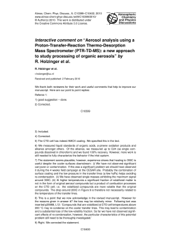 Aerosol analysis using a Proton-Transfer