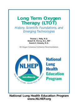 Long Term Oxygen Therapy - National Lung Health Education