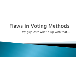 Flaws in Voting Methods