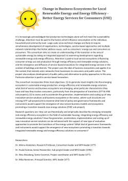 Change in Business Ecosystems for Local Renewable Energy and