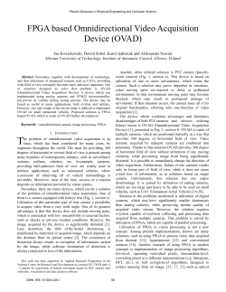 FPGA based Omnidirectional Video Acquisition Device (OVAD)