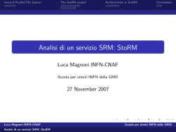 Analisi di un servizio SRM: StoRM