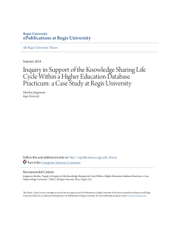 Inquiry in Support of the Knowledge Sharing Life Cycle Within a