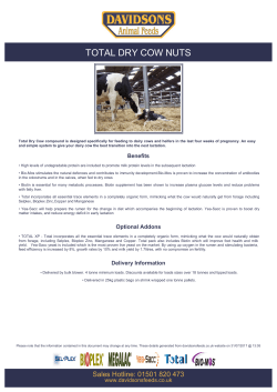 TOTAL DRY COW NUTS - Davidsons Animal Feeds