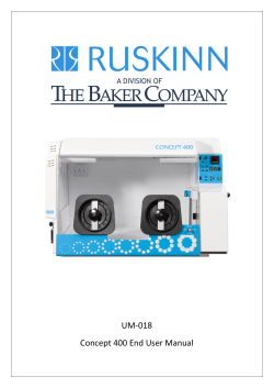 UM-018 Concept 400 End User Manual