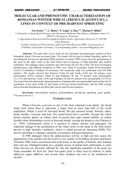 molecular and phenotypic characterization of romanian winter wheat