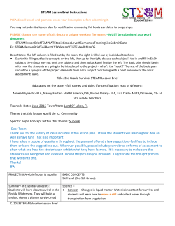 Specific Topic Concept within that theme: Survival