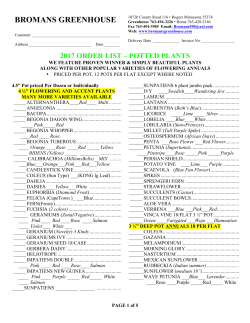 2017 order list &ndash; potted plants