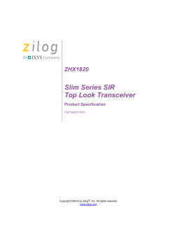 Slim Series SIR Top Look Transceiver Product Specification
