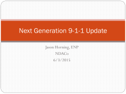 NG 911 JUN/15 Update