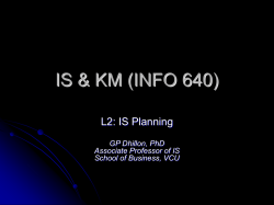 L2 IS Planning - Information Systems