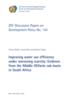 Improving water use efficiency under worsening scarcity