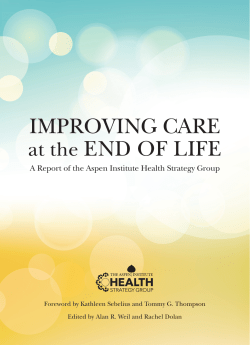 IMPROVING CARE at the END OF LIFE