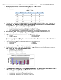 GHSGT Review Ecology Questions
