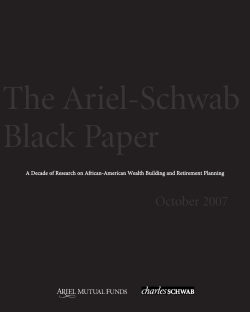 The Ariel-Schwab Black Paper