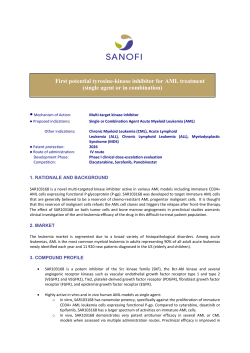 First potential tyrosine-kinase inhibitor for AML treatment (single