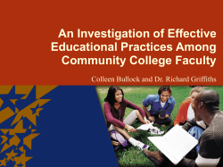 H1: An Investigation of Effective Educational Practices Among