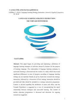 A version of this article has been published as: Griffiths, C. (2014