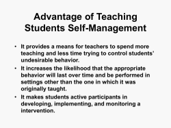 Behavior Change as