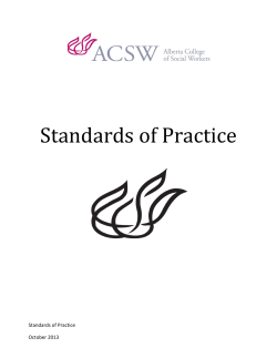 Standards of Practice - Alberta College of Social Workers