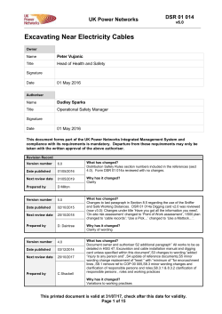 DSR 01 014 Excavating Near Electricity Cables